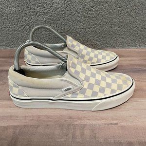 Vans Off The Wall Checked Teal White Sneakers Womens Sz 8.5 Mens Sz 7 SHIPS ASAP